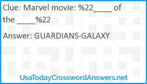 Marvel movie: %22____ of the ____%22 Answer