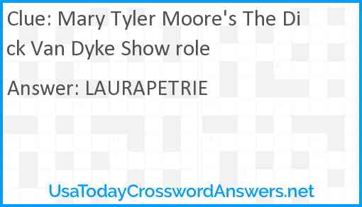 Mary Tyler Moore's The Dick Van Dyke Show role Answer