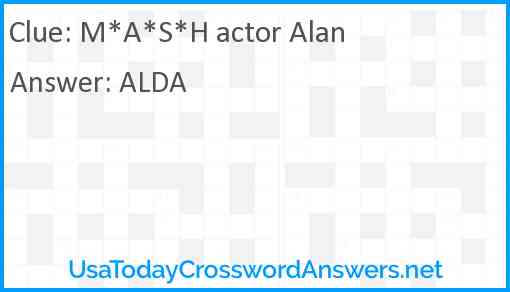 M*A*S*H actor Alan Answer