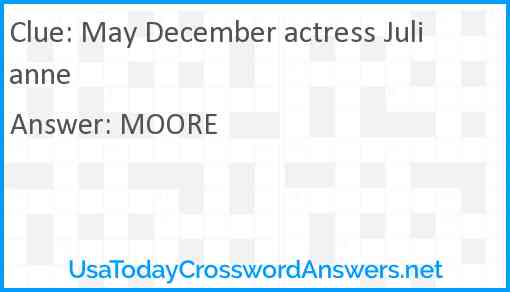 May December actress Julianne Answer