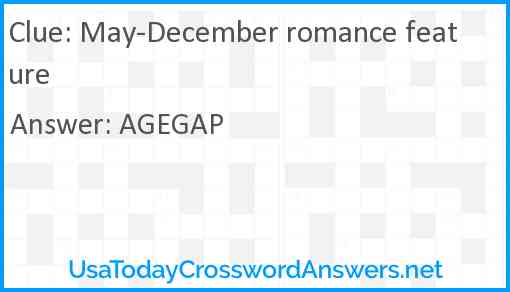 May-December romance feature Answer