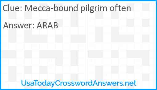 Mecca-bound pilgrim often Answer