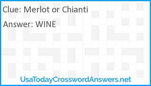 Merlot or Chianti Answer