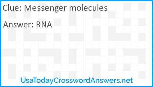 Messenger molecules Answer