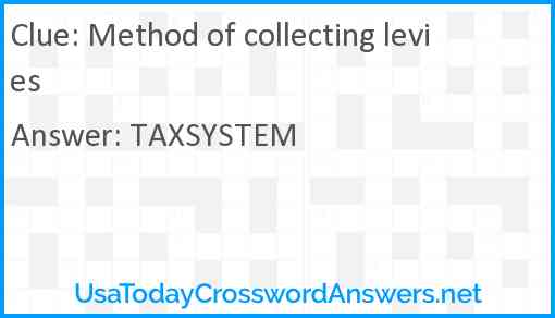 Method of collecting levies Answer