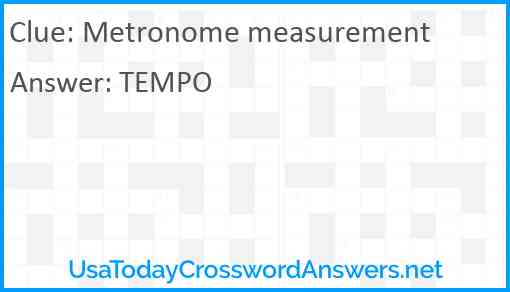 Metronome measurement Answer