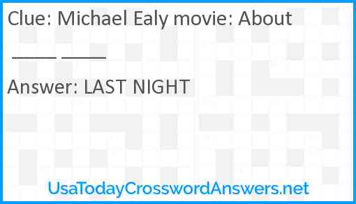 Michael Ealy movie: About ____ ____ Answer