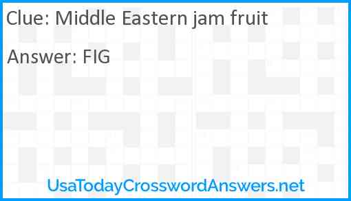 Middle Eastern jam fruit Answer