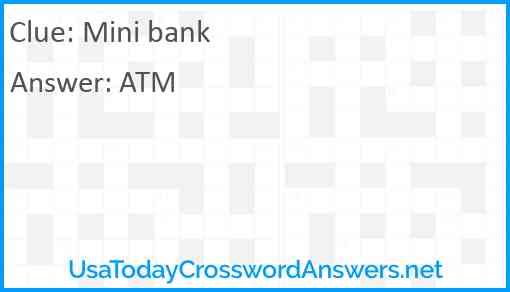 Mini bank Answer