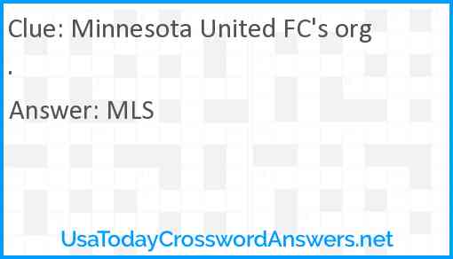 Minnesota United FC's org. Answer