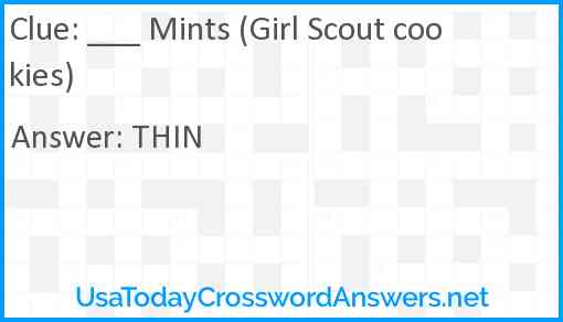 ___ Mints (Girl Scout cookies) Answer