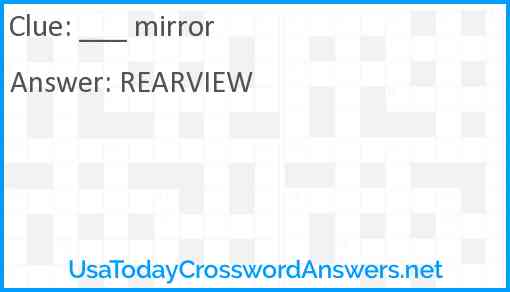 ___ mirror Answer