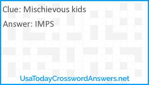 Mischievous kids Answer