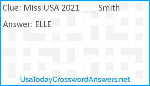 Miss USA 2021 ___ Smith Answer
