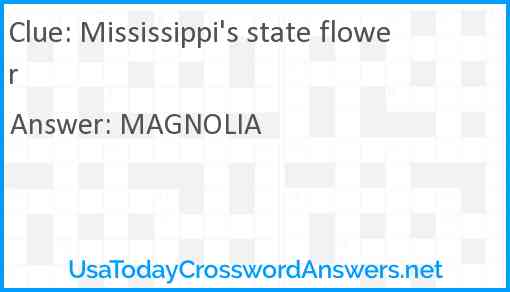 Mississippi's state flower Answer