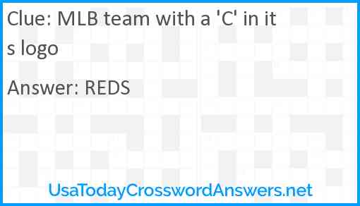 MLB team with a 'C' in its logo Answer