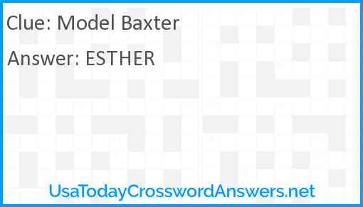 Model Baxter Answer