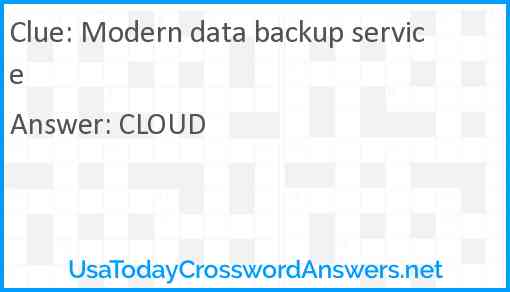 Modern data backup service Answer