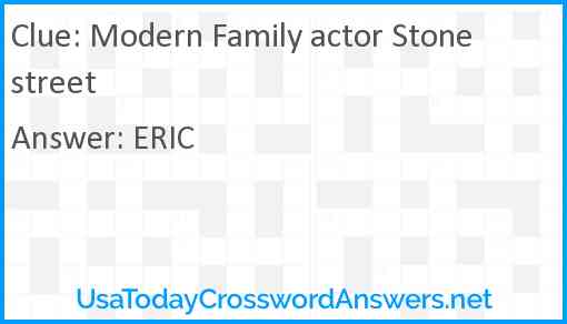 Modern Family actor Stonestreet Answer