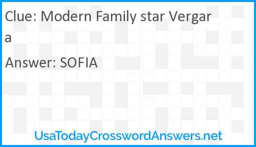 Modern Family star Vergara Answer