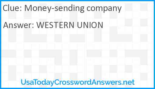 Money-sending company Answer