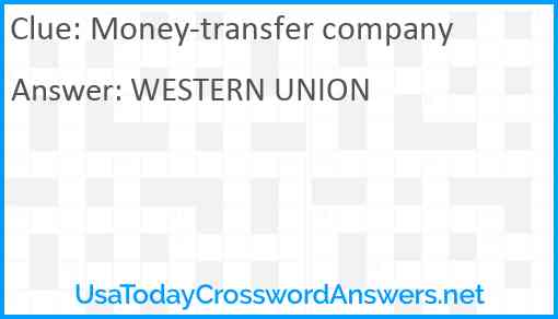 Money-transfer company Answer