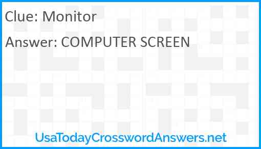 Monitor Answer