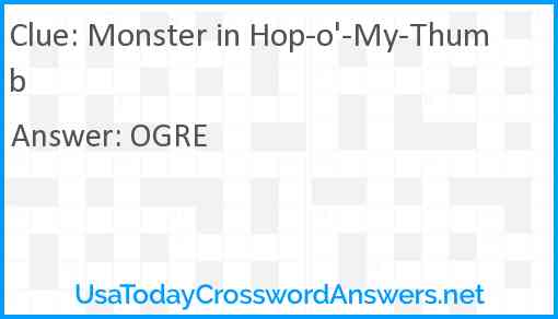 Monster in Hop-o'-My-Thumb Answer