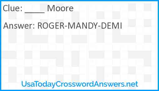 ____ Moore Answer