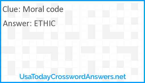 Moral code Answer