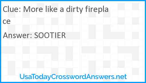 More like a dirty fireplace Answer