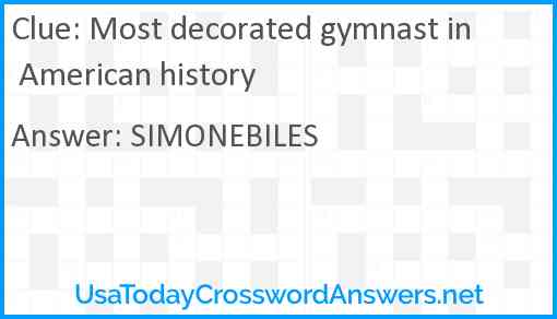 Most decorated gymnast in American history Answer