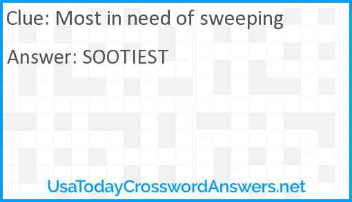 Most in need of sweeping Answer