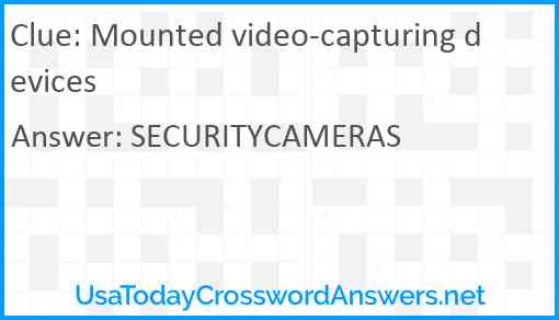 Mounted video-capturing devices Answer