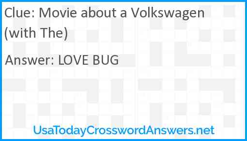Movie about a Volkswagen (with The) Answer