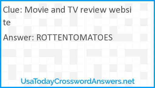 Movie and TV review website Answer