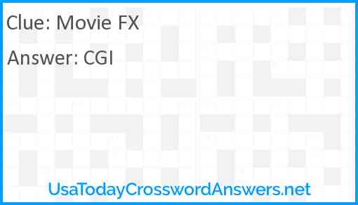 Movie FX Answer