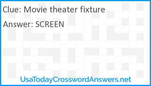 Movie theater fixture Answer