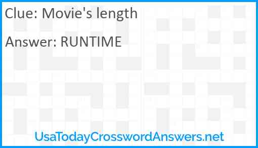 Movie's length Answer