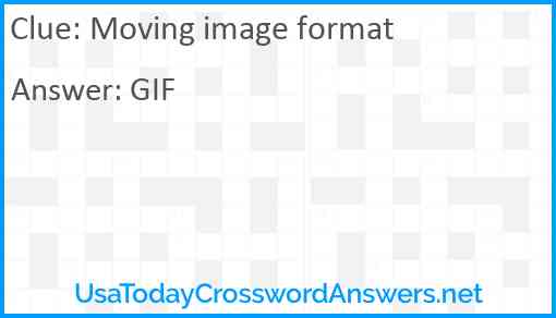 Moving image format Answer