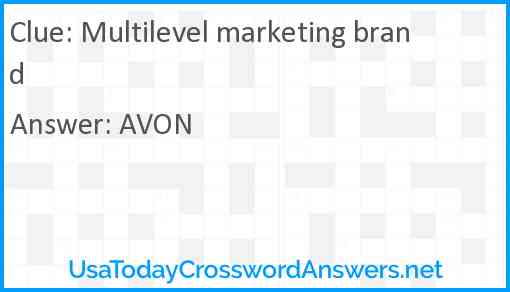 Multilevel marketing brand Answer