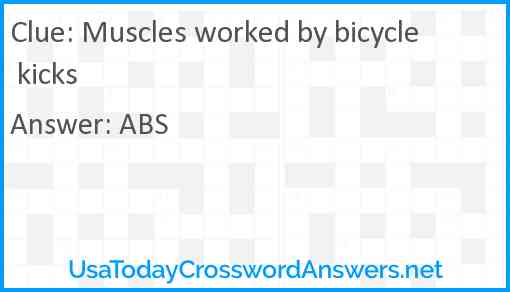 Muscles worked by bicycle kicks Answer