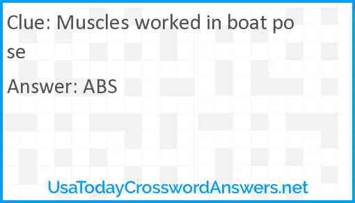 Muscles worked in boat pose Answer