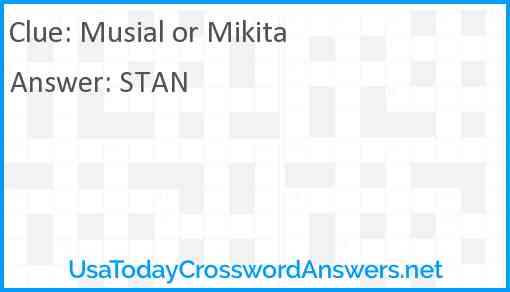 Musial or Mikita Answer