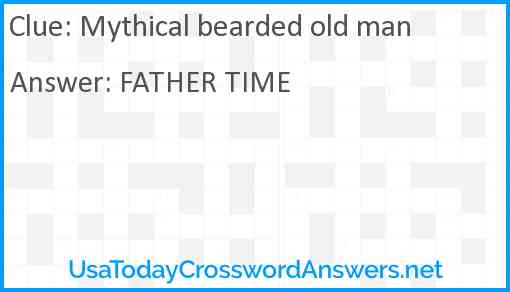 Mythical bearded old man Answer