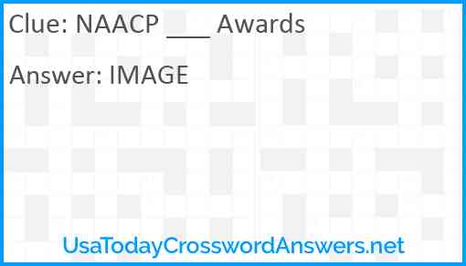 NAACP ___ Awards Answer