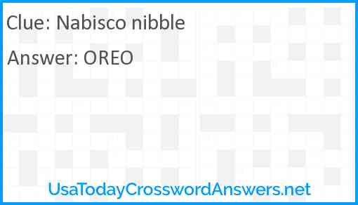 Nabisco nibble Answer