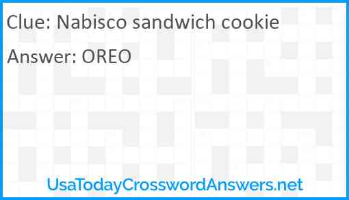 Nabisco sandwich cookie Answer