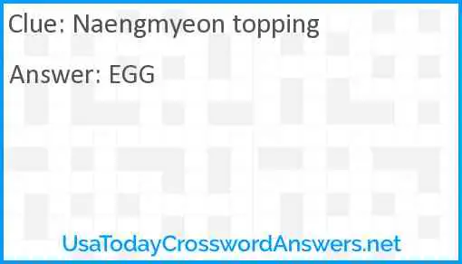 Naengmyeon topping Answer