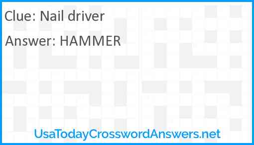 Nail driver Answer